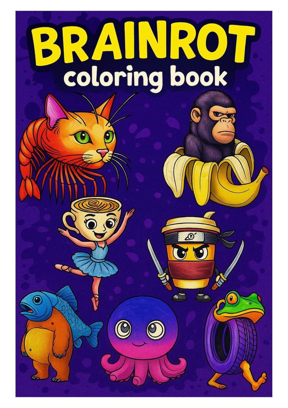 Brainrot Coloring Book - Etsy