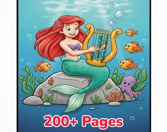 Página para colorear de sirenas - Más de 200 páginas