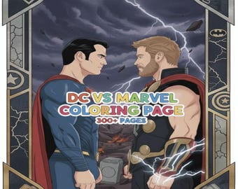 Página para colorear de DC vs. Marvel: más de 300 páginas