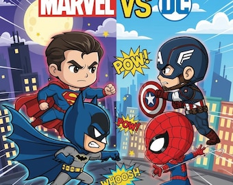 Página para colorear de Marvel vs. DC - 50 páginas