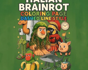 Italian Brainrot Coloring Page