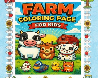 Página para colorear de animales de granja