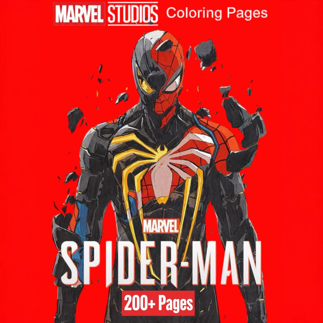 Spiderman Coloring Page 200+ Pages ( +50 Bonus Pages )