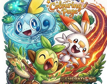 Pokemon Colouring Page Gen 8 Galar
