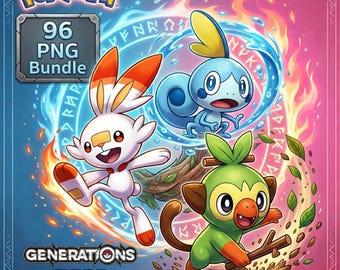 Pokemon Gen 8 Galar PNG Bundle