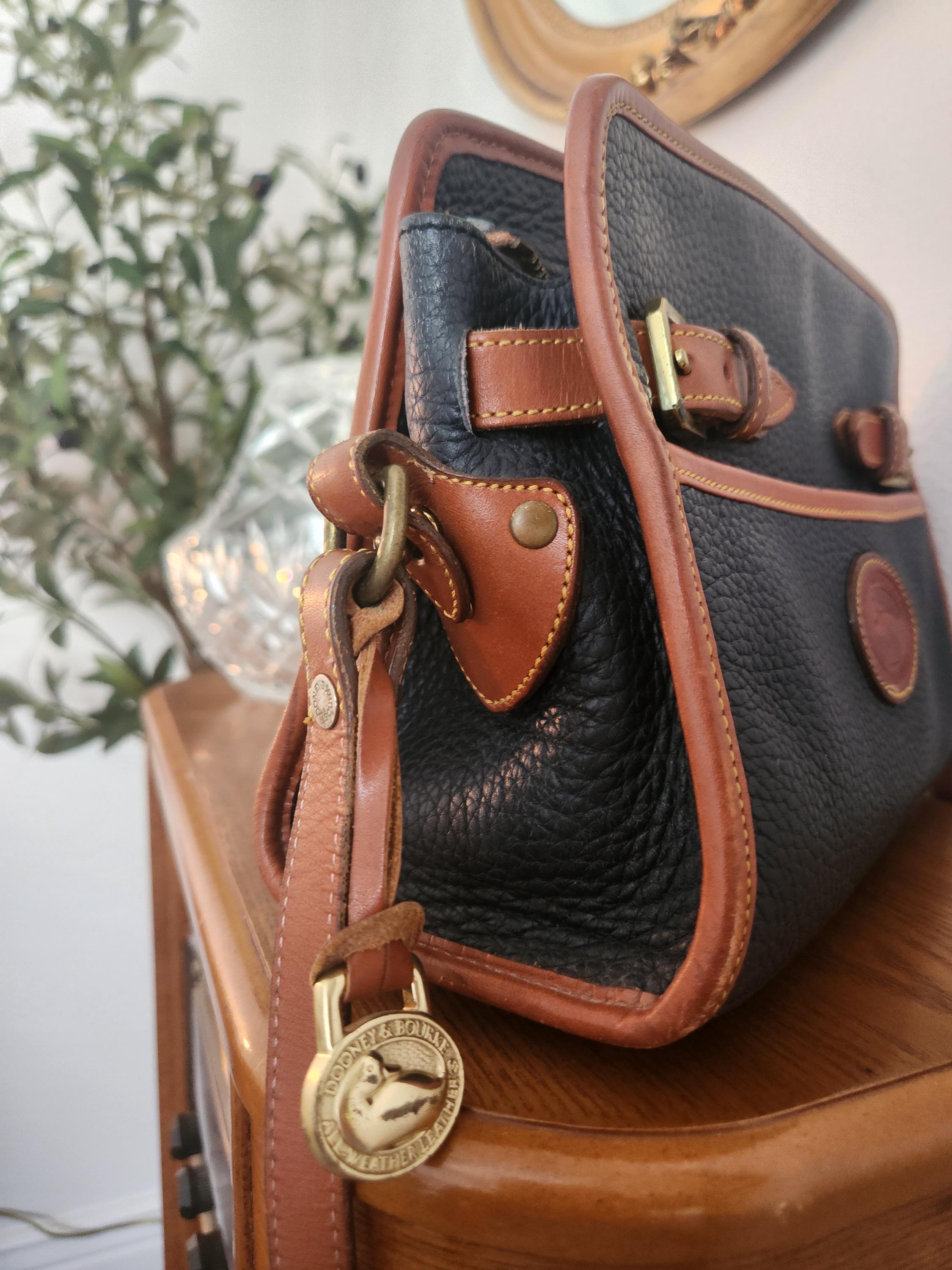Vintage 1990–1991 Dooney & Bourke AWL Satchel Rare Riri Zipper