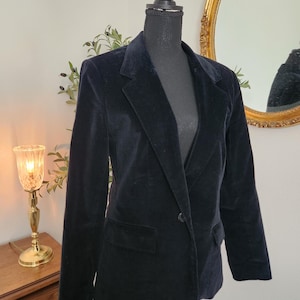 Vintage fluwelen blazer uit de jaren 90 – RLM, gemaakt in de VS, maat 12