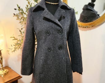 Y2K Old Navy Olive Wool Military Jacket XS - Etsy Denmark