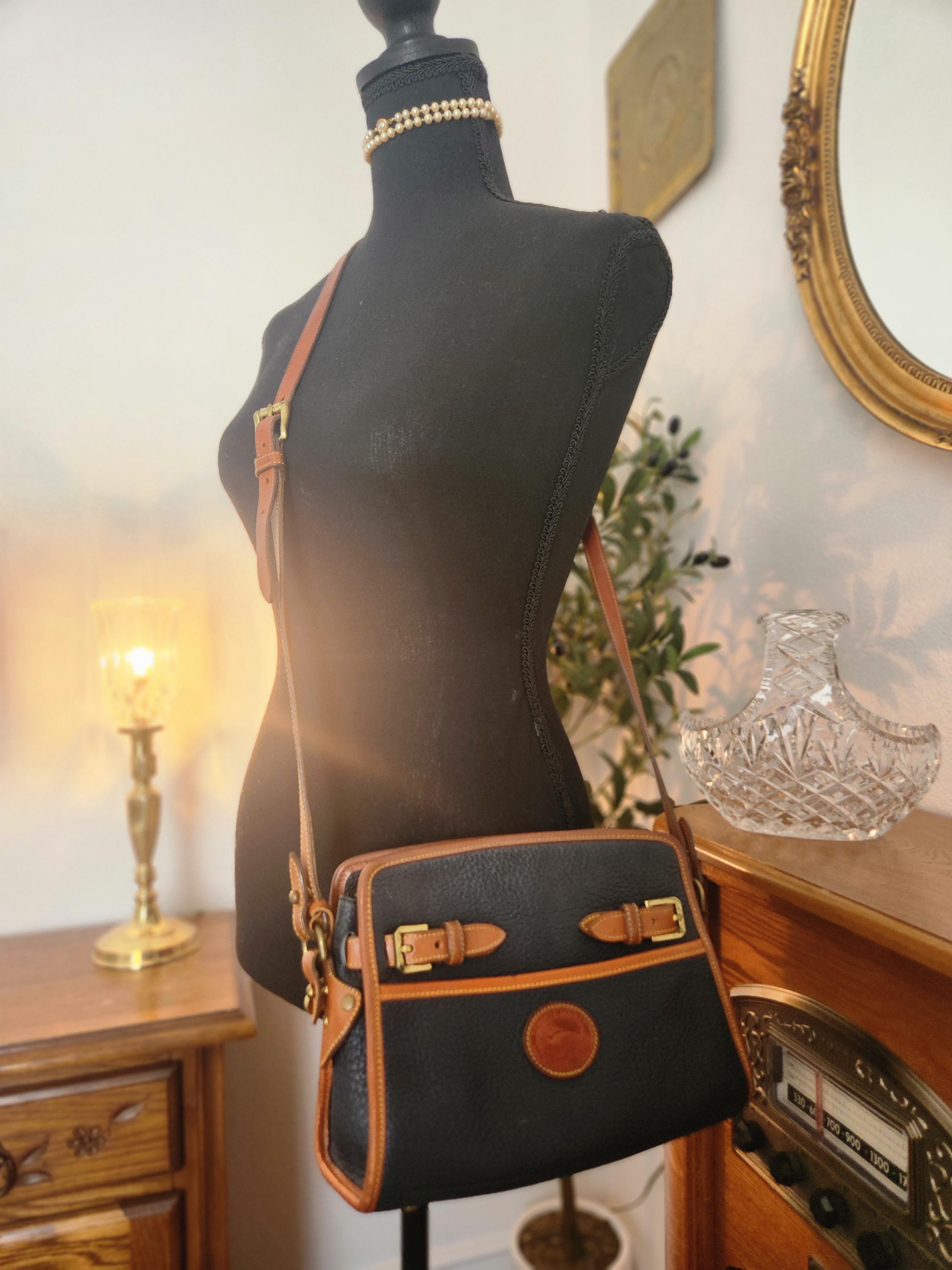 Vintage 1990–1991 Dooney & Bourke AWL Satchel Rare Riri Zipper