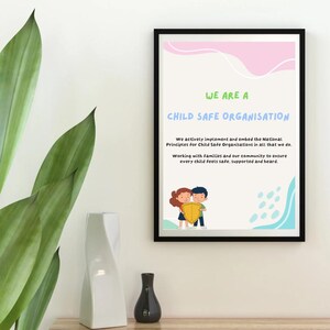 Child Safe Organisation Commitment Poster | National Principles AU | ECEC | Digital download