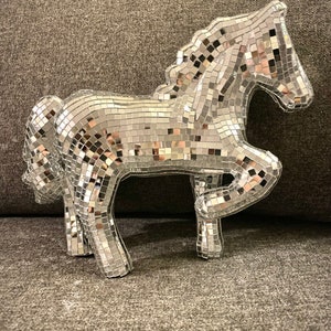 Disco Horse - disco ball horse pony sculpture statue figurine mirror ball