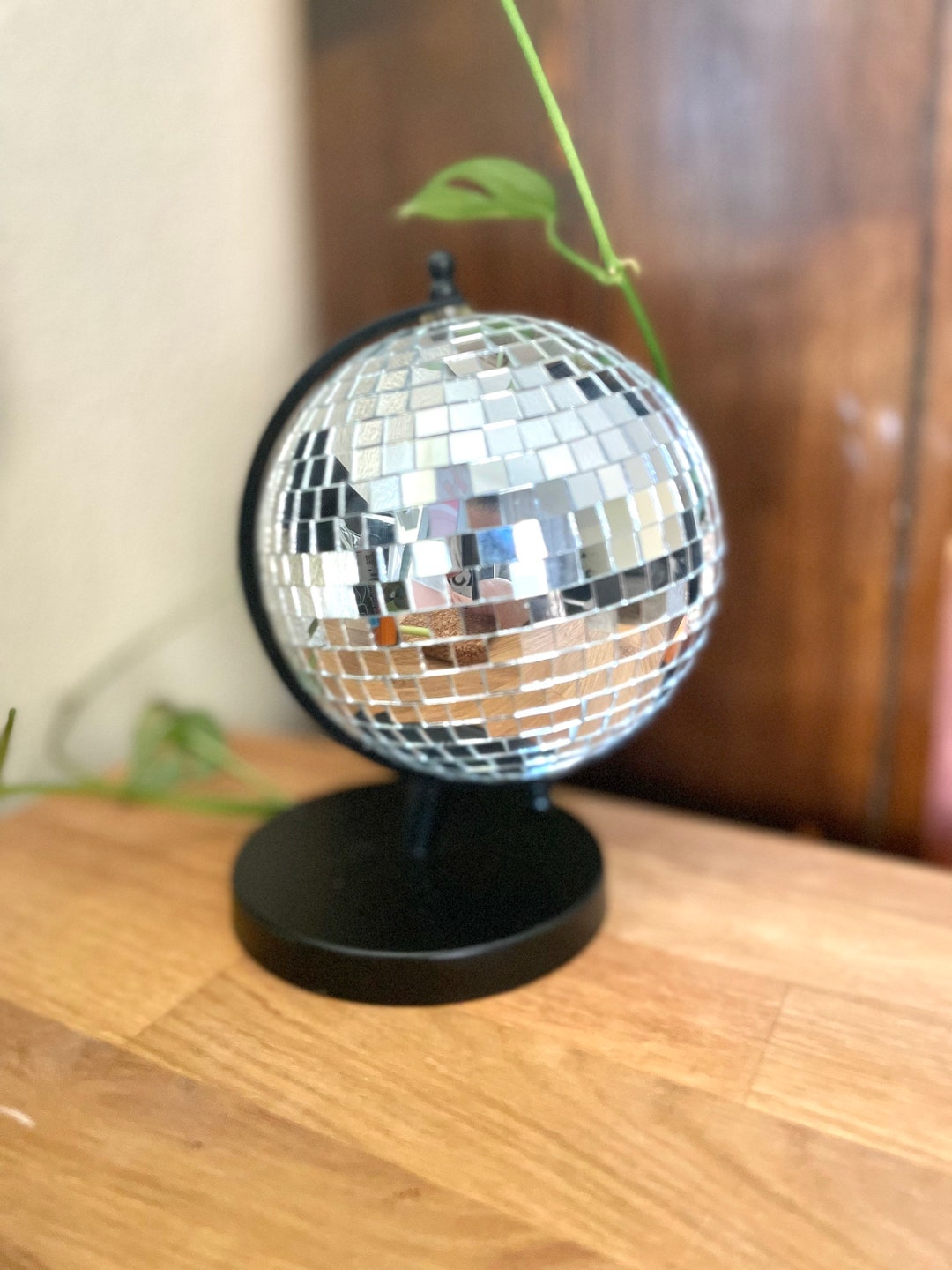 Disco Ball Globe on Stand Mirror Ball Mosaic Art Etsy Canada