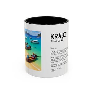Accent Coffee Mug with Travel Memories | Inspirational Gift, Unique Souvenir, Personalized Coffee Cup, Beach Lover&#39;s Mug, Vacation Keepsake