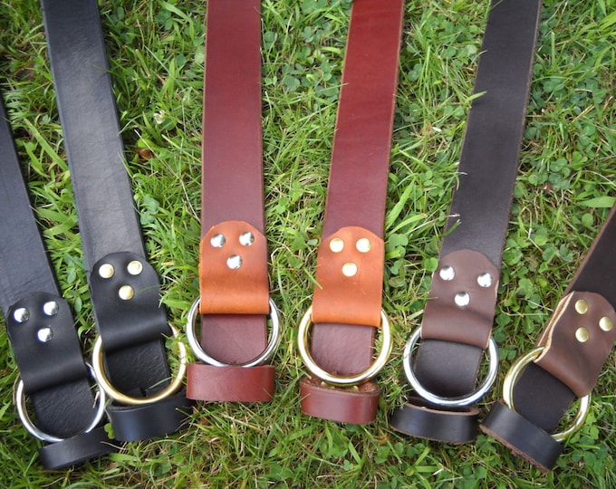 Handmade Single Ring Leather Belt Mens Womens 1 12 1.5 inch wide *Read sizing Instructions Please*