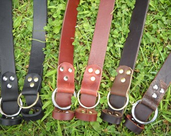 Handmade Double Ring Leather Belt Mens Womens 1 1/2 | Etsy