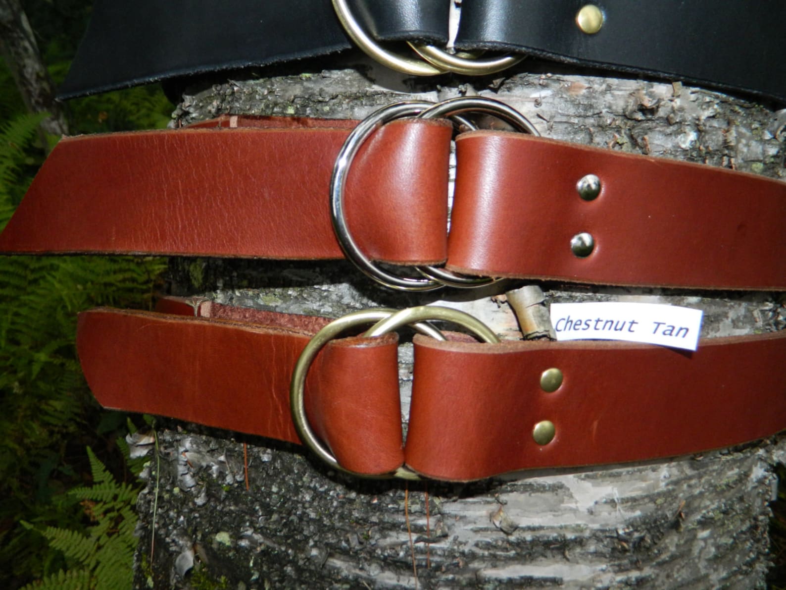 Handmade Double Ring Leather Belt Mens Womens 1 3/4 Etsy