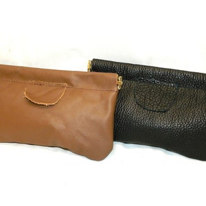Cinturón de cuero Pellet Ammo Shotgun Shell Pouch Wallet METAL FRAME 8x4 fabricado en EE. UU. negro/marrón