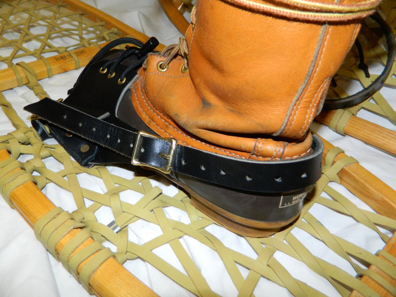 BINDINGS ONLY pair leather snowshoe snow shoe quick bindings Etsy