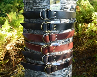 Double Ring Harness Leather Belt 1.5