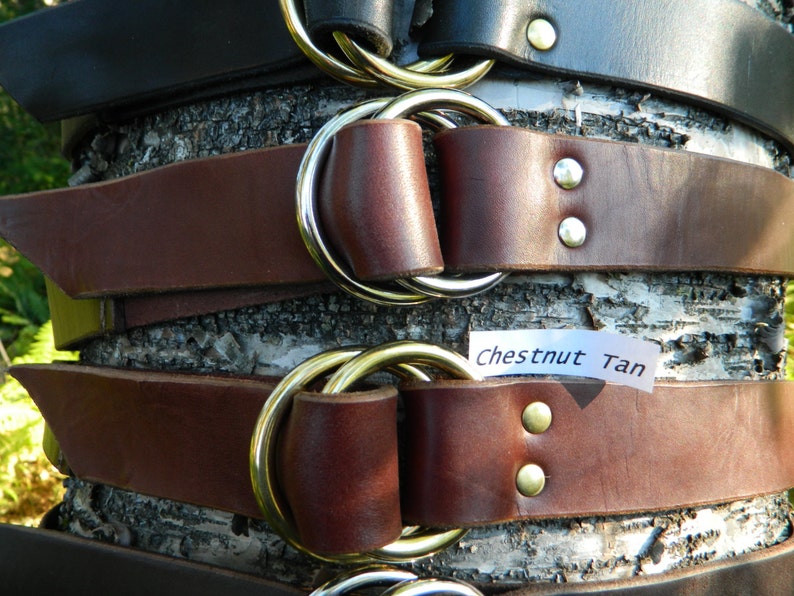 Handmade Double Ring Leather Belt Mens Womens 1 1/2 Etsy
