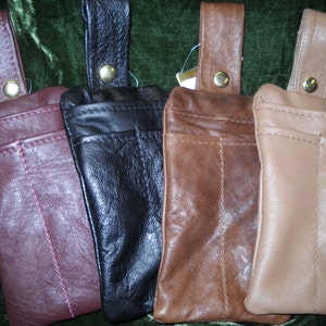 Estuche para bolígrafo de anteojos de cuero genuino hecho a mano en EE. UU. Estuche para cinturón