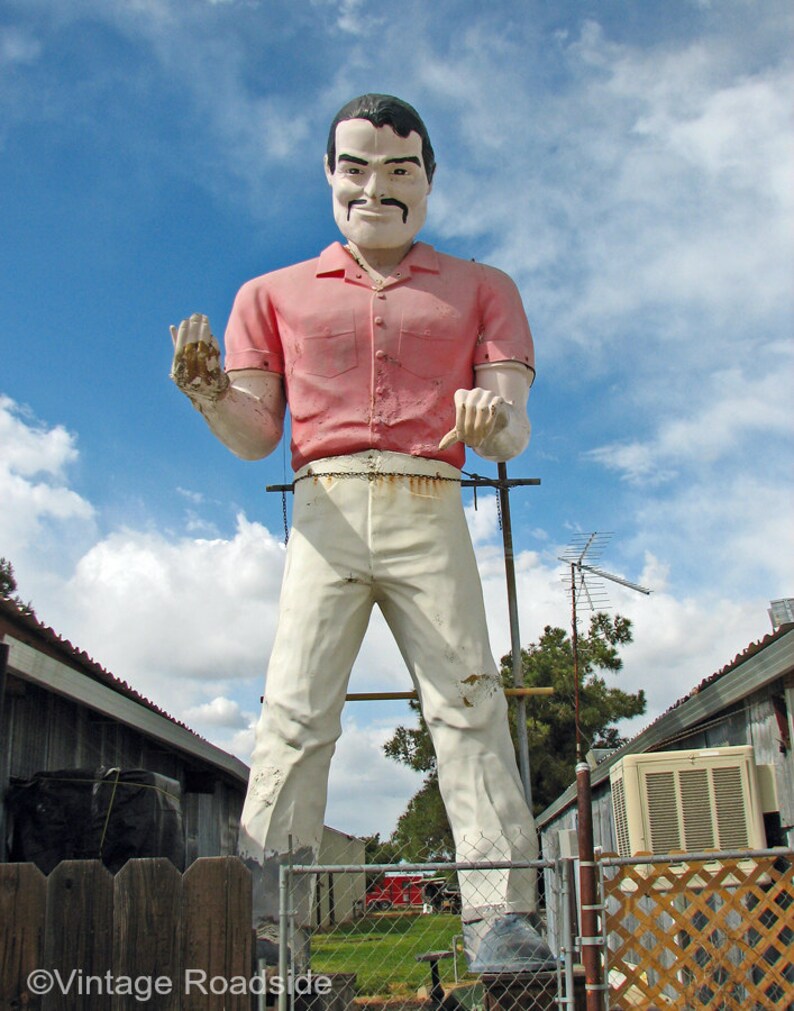 Muffler Man Print Merced California Photo Fine Art Etsy