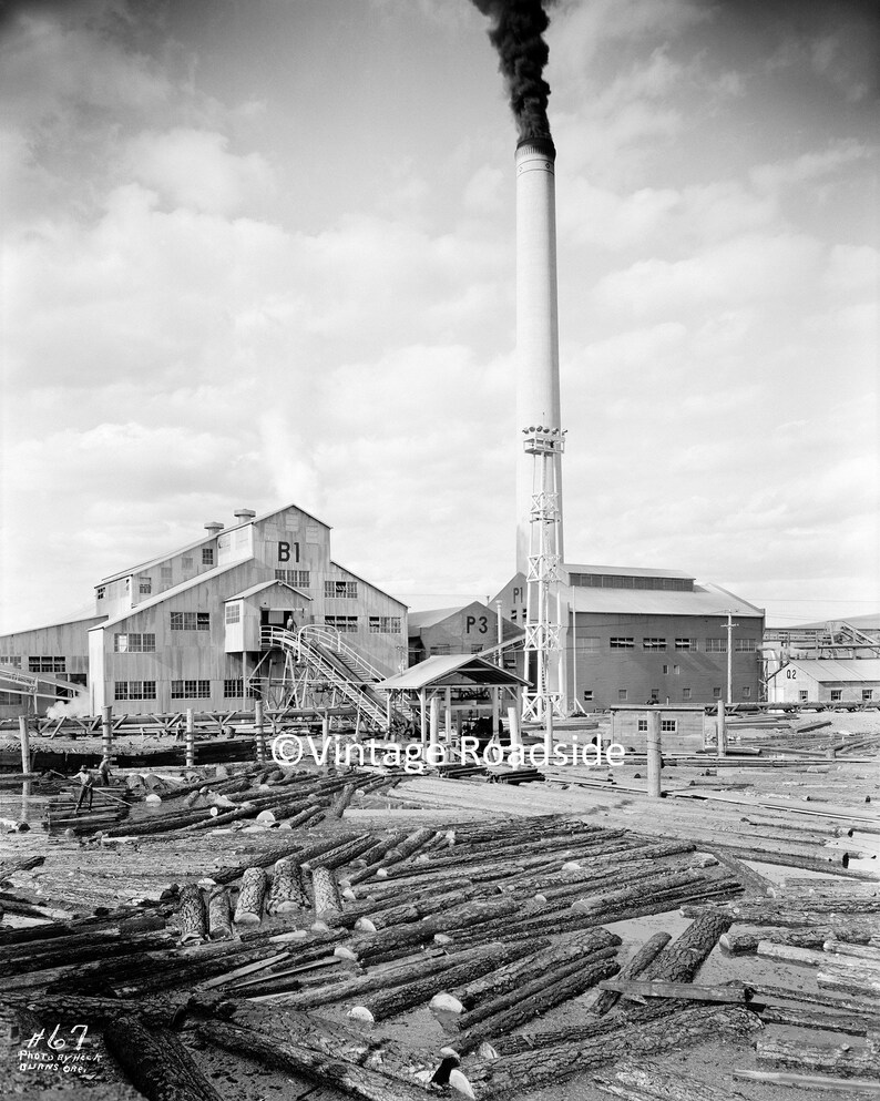 Old Lumber Sawmill Photo Hines Oregon Archival Print From Etsy