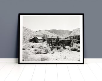 Vintage White Hills Arizona Ghost Town Print, Archival Photo from original 1930s negative, BW Arizona Photo, Southwest Ghost Town Print