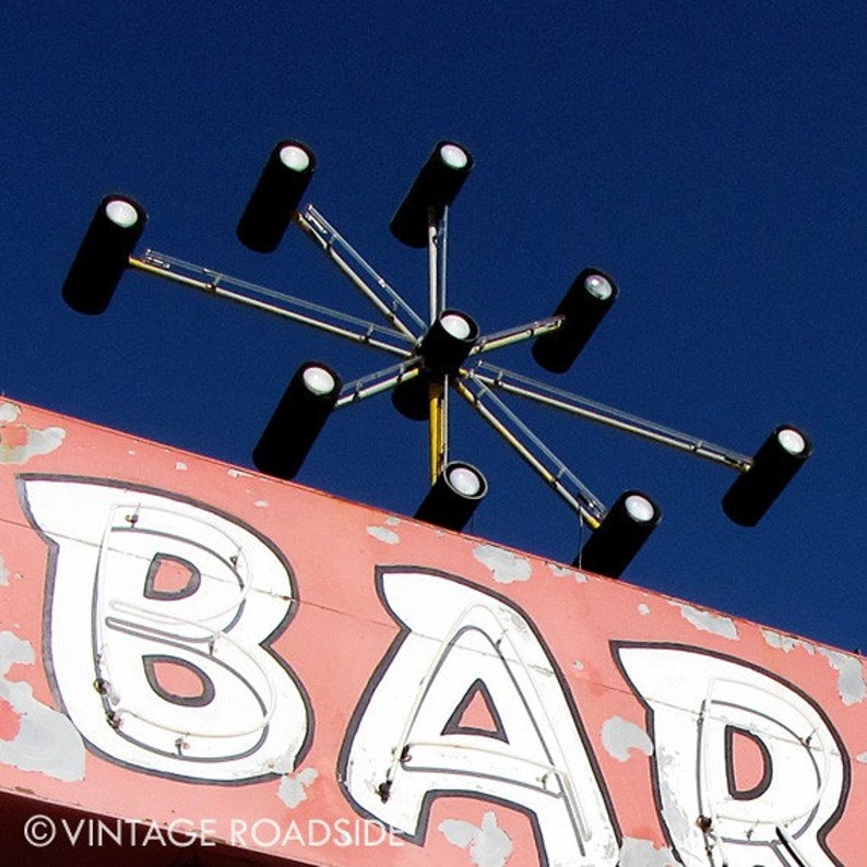 Joe's Liquor Store Neon Sign Photo, Rock Springs, Wyoming, Midcentury Wall Art, Googie Neon Sign Photography, Wyoming Decor, Vntage Sign Art image 3