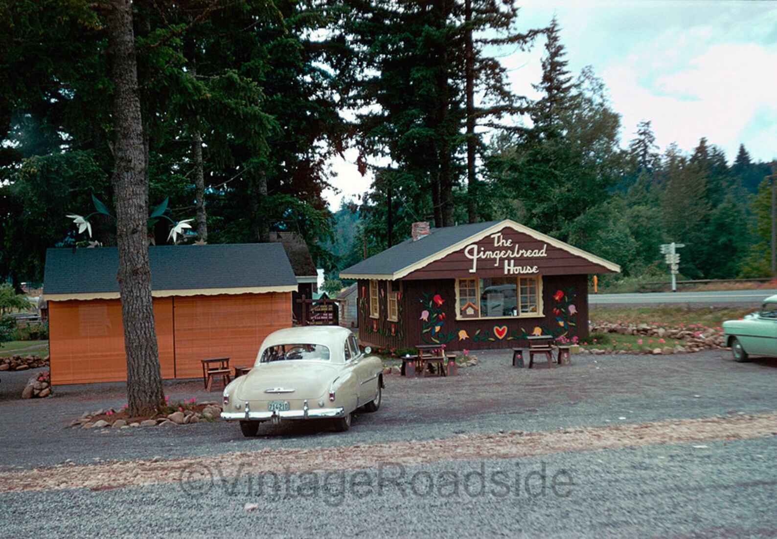 Gingerbread House Drive In 1950s Kodachrome Print Mehama Etsy