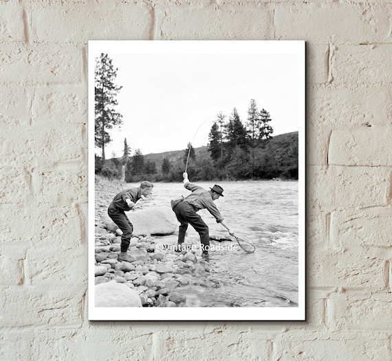 Framed Photo Print of WLECOME TO WASHINGTON ISLAND OLD FISHING
