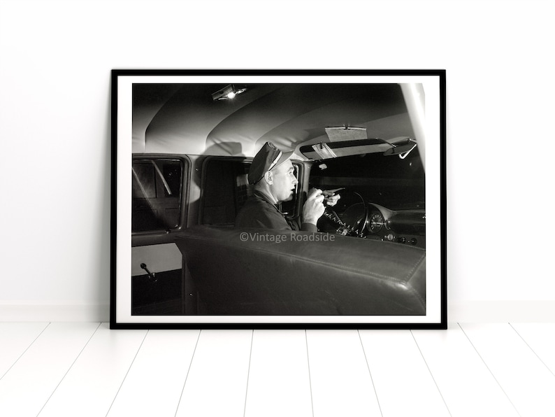 Vintage Taxi Driver Photo Film Noir Wall Art Archival Print - Etsy