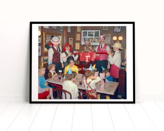 Vintage Farrell's Ice Cream Parlour Photo, The Zoo Sundae, Color print from original 1971 negative, Childhood Birthday Party, 1970s Wall Art