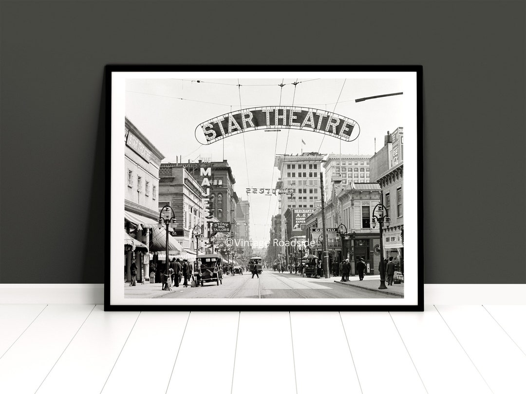 Downtown Portland Oregon Photo Vintage Theaters Print From - Etsy
