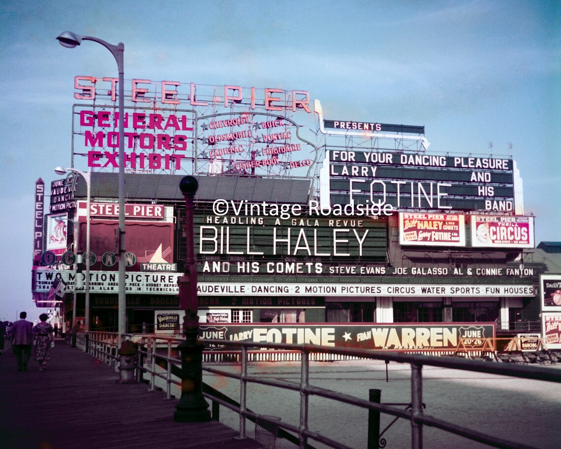 Vintage Atlantic City Steel Pier Photo Bill Haley and the Etsy