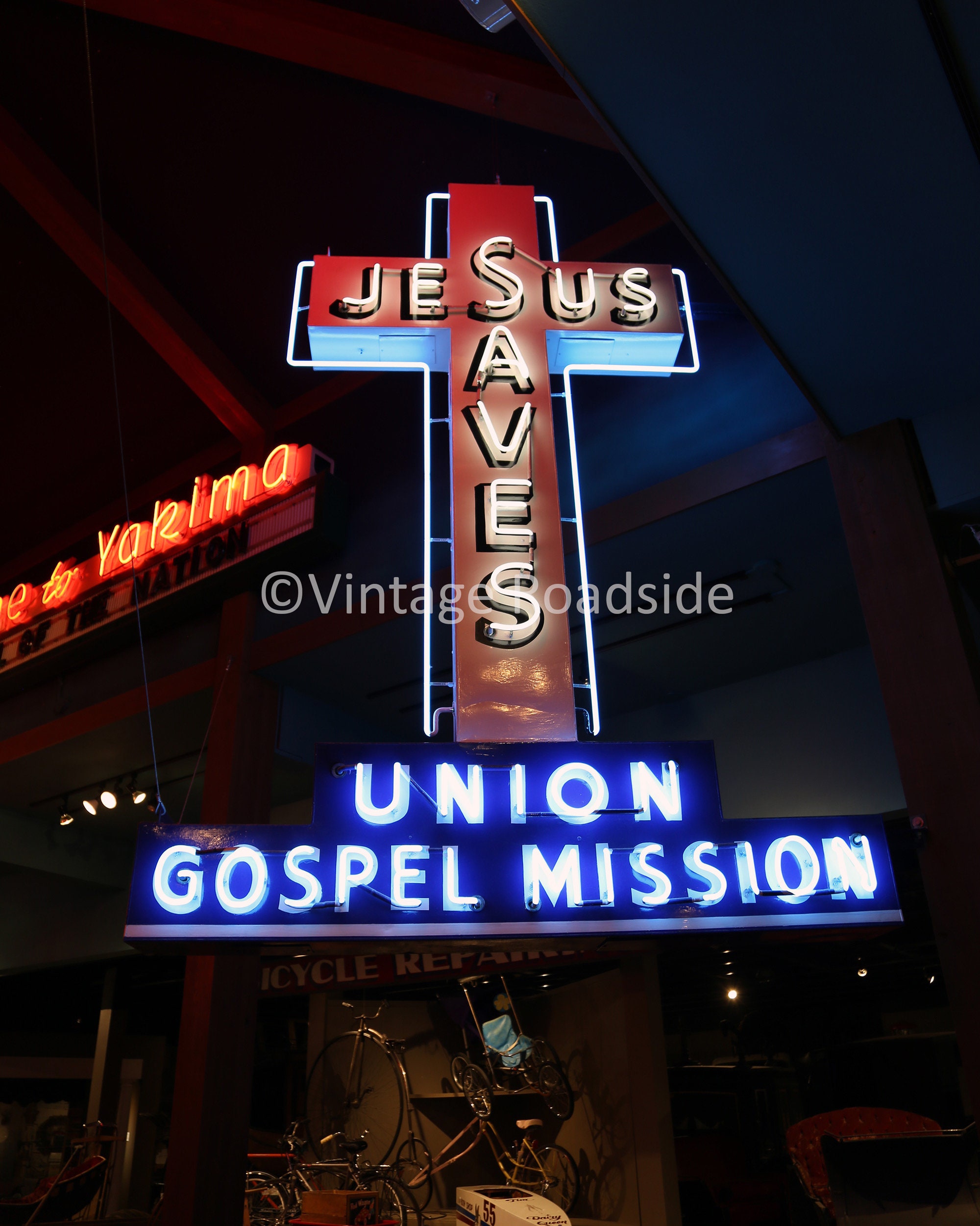 Jesus Saves Neon Sign Photo Vintage Neon Sign Photography - Etsy