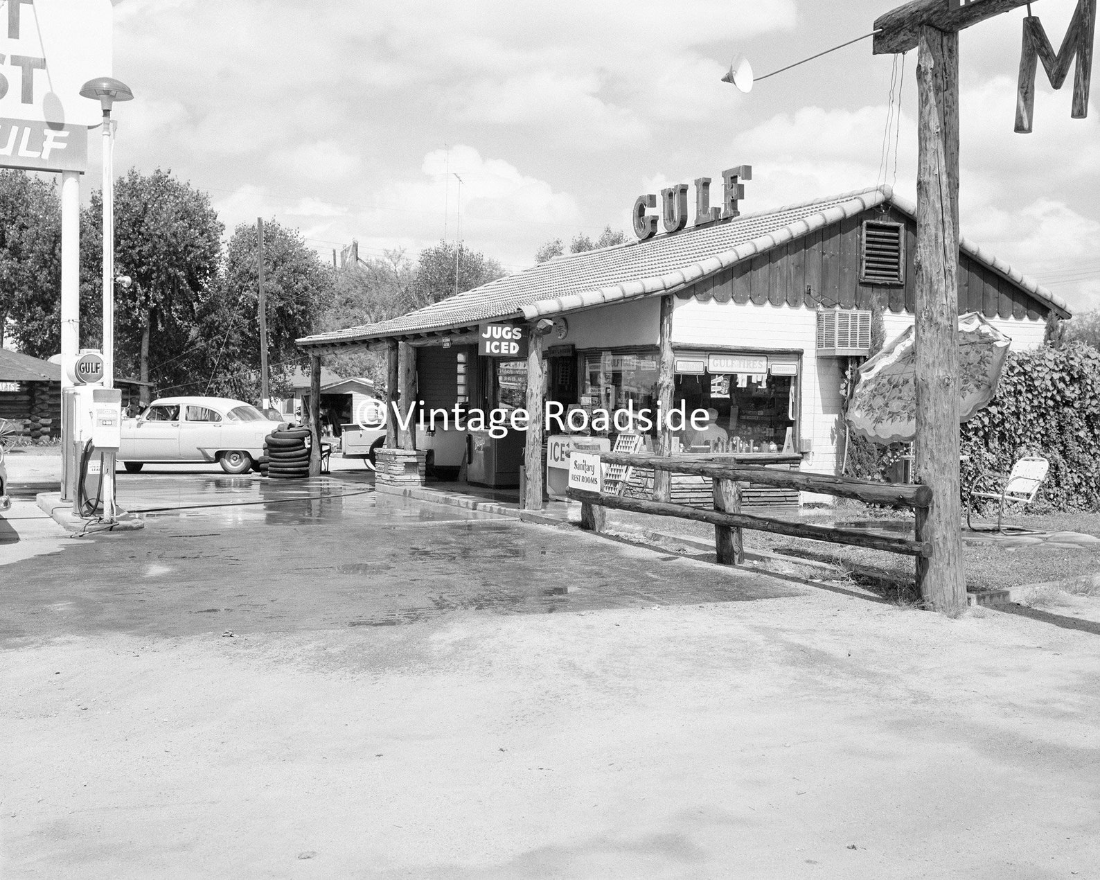 Vintage Gulf Gas Station Photo Wickenburg Arizona Print Etsy