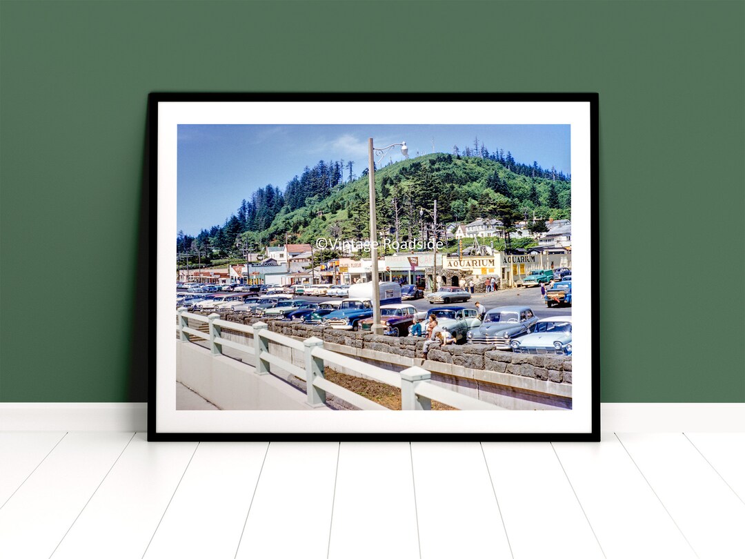 1958 Depoe Bay Oregon Color Photo, Archival Print From Vintage 1950s