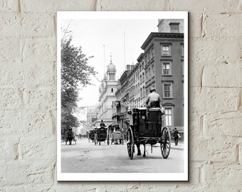 Madison Avenue Circa. 1895 Photo, Manhattan, New York City, Archival Print from Original Glass Plate Negative, Old NYC Wall Art