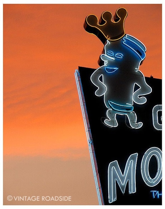 George Morlan Neon Sign Print Portland Water Heater King - Etsy UK