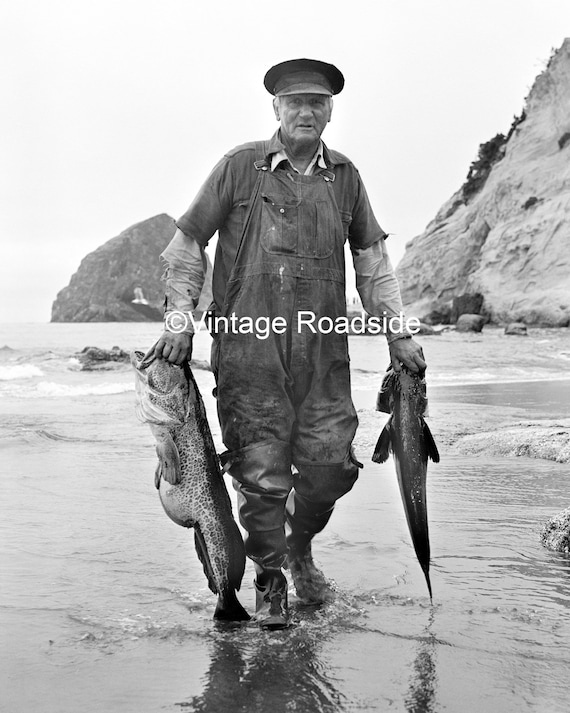 Vintage Cape Kiwanda Fisherman Photo, Oregon Coast, Archival Print