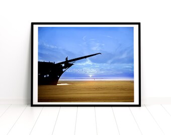 Peter Iredale Shipwreck Vintage Color Photo, Print from 1959 Negative, Oregon Coast Wall Art, Warrenton, Fort Stevens