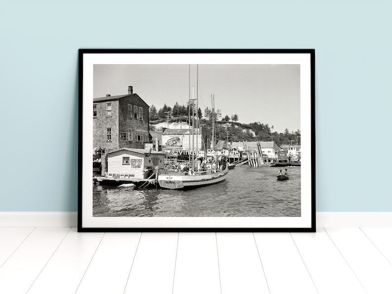 24x36 Giclee Gallery Print, Wall Decor Travel Poster Oregon Waterfront View of Fishing Boats Photograph Newport 