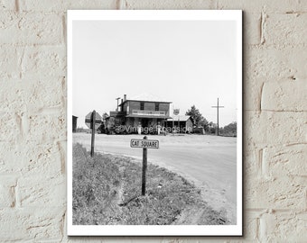 Old Feed and Farm Store Photo, Cat Square NC, Archival print from original 1952 negative, North Carolina Vintage Wall Art