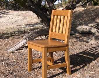 Child Chairs 12-in Seat H - Honey Brown - 1 or 2 Chairs - Kids Playroom Furniture
