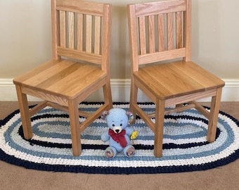 Child Chairs 14-in Seat H - Natural Wood, Clear Finish - Set of 2 - Waldorf School