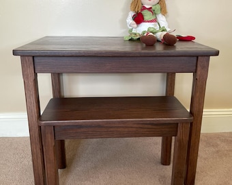 Child Table and Bench Set - Choose Size & Finish Color - Quality Waldorf School Furniture