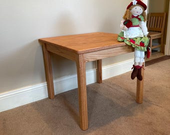 Child 26" Square Table 22"H - zero VOCs, solvent free - Hand-Rubbed Natural Ingredients - Montessori Furniture