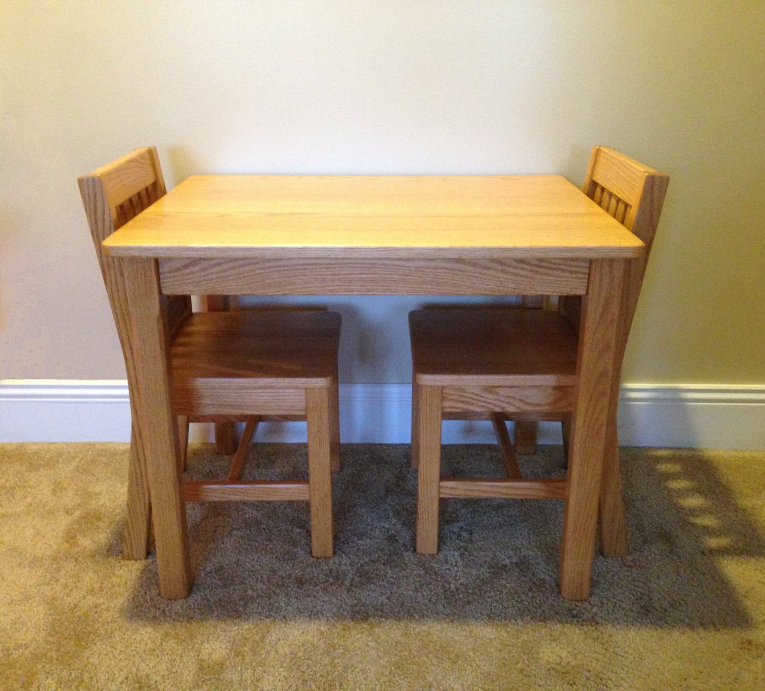 childrens table and 2 chairs