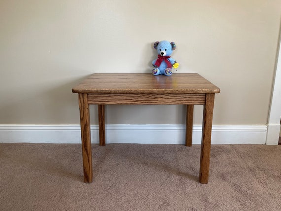 Oak kids table sales